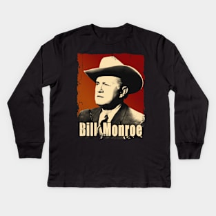 Vintage "bill  monroe" Kids Long Sleeve T-Shirt